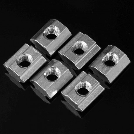 Drillpro 10pcs M5 T Sliding Nut Zinc Plated Carbon Steel T Sliding Nut for 2020 Aluminum Profile