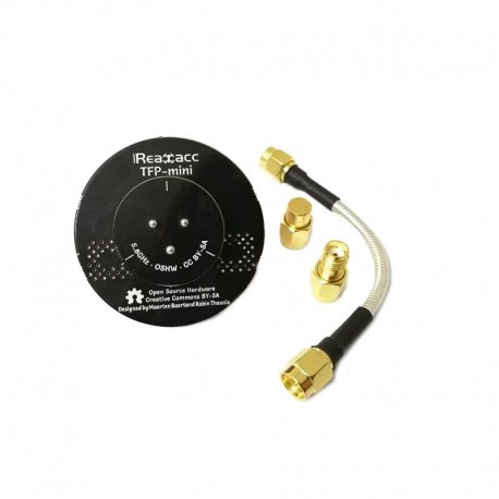 Realacc TFP-Mini Triple Feed Patch Dia. 45mm 5.8G 8dBi FPV Flat Panel Pagoda Antenna With Terminator - Black