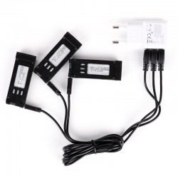 1 to 3 Battery Charger USB Cable Adapter for Eachine E58