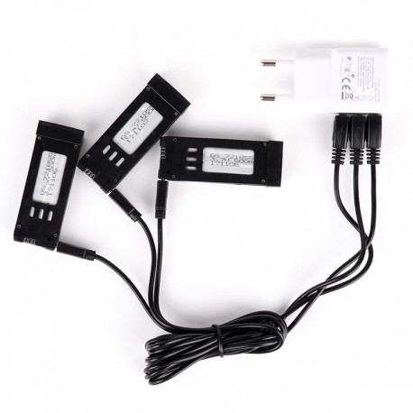 1 to 3 Battery Charger USB Cable Adapter for Eachine E58