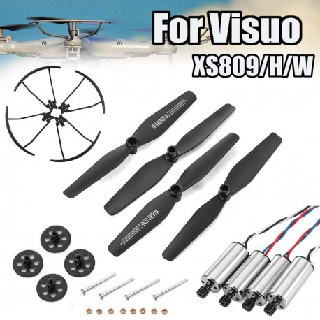 Propeller Blade Upgrade Bearing Motor Aluminum Shaft Gear For Visuo XS809/H/W XS809W Foldable RC Quadcopter Drone Spare Parts