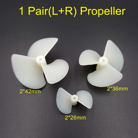 1Pair 26mm 36mm 42mm DIY Model Ship Power Boat Threeleaf Propeller for 2MM OD Motor Shaft
