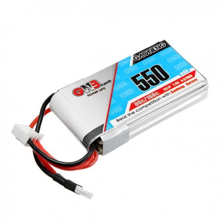 Gaoneng GNB 7.4V 550mAh 2S 80/160C Lipo Battery White Plug