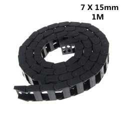 1Meter Plastic Transmission Drag Chain for Machine Cable Drag Chain Wire Carrier with end connectors for CNC Router Machine Tool
