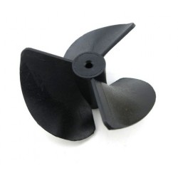 Three Leaf Propeller Paddle 2mm Hole 40mm Diameter Black Model Marine Propeller