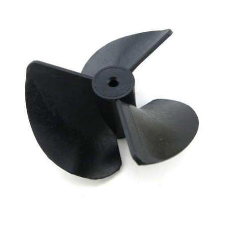 Three Leaf Propeller Paddle 2mm Hole 40mm Diameter Black Model Marine Propeller