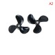 3 Blades 4mm Rc Boat Three Blades Paddle Nylon Boat Propeller Positive & Reverse Screw High Strength D28/32/36/40/44/48mm