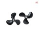 3 Blades 4mm Rc Boat Three Blades Paddle Nylon Boat Propeller Positive & Reverse Screw High Strength D28/32/36/40/44/48mm