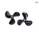 3 Blades 4mm Rc Boat Three Blades Paddle Nylon Boat Propeller Positive & Reverse Screw High Strength D28/32/36/40/44/48mm