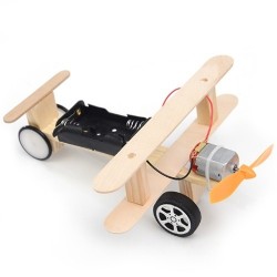 Wood Electric Aircraft Electric Glider DIY Kit Kids Toy Airplane DIY Kit Electric Wooden Airplane Model