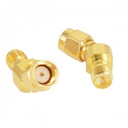 45 Degree RP-SMA Male to RP-SMA Female Antenna Adapter Connector For FPV Goggle