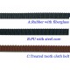 5M. 6mm PU with Steel Core Rubber fiberglass timing belt GT2 Belt Black Color 2GT open timing Belt 6mm Width 5M for 3d printer