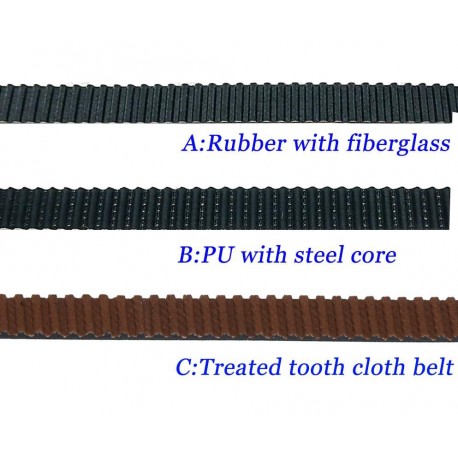 5M. 6mm PU with Steel Core Rubber fiberglass timing belt GT2 Belt Black Color 2GT open timing Belt 6mm Width 5M for 3d printer