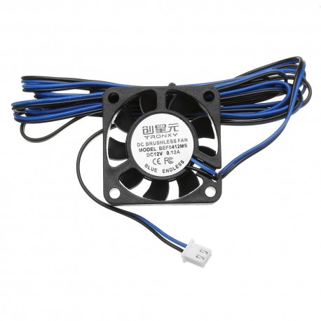 TRONXY® DC 12V 0.12A Blue 4010 Brushless Cooling Fan With 2M Cable For 3D Printer Part