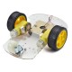 2WD Mini Round Double-Deck Smart Robot Chassis Car DIY Kit for Arduino