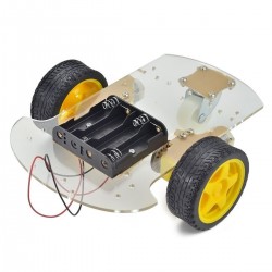 2WD Mini Round Double-Deck Smart Robot Chassis Car DIY Kit for Arduino