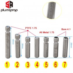 3D Printer Parts For Makerbot MK8 M6 1.75mm Filament Stainless Steel Throat PTFE Tube Nozzle Extruder Teflon Tube 26mm 30mm 40mm