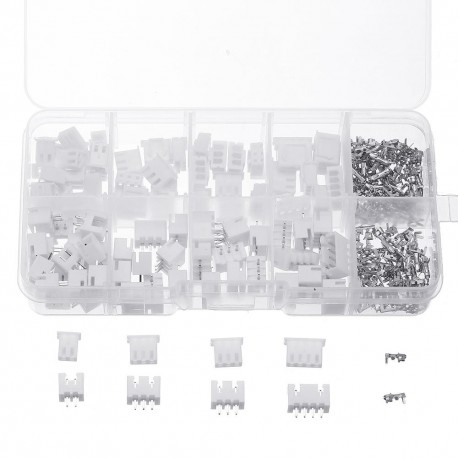 250Pcs 2.54mm XH2.54 2p 3p 4 Pin Connector Plug+Straight Needle+Terminal Socket Header Wire Adaptor