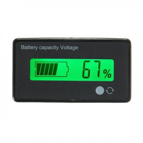 12V/24V/36V/48V 8-70V LCD Acid Lead Lithium Battery Capacity Indicator Digital Voltmeter