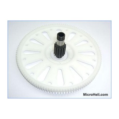 Microheli CNC Delrin Main Gear 115T 1M and 14T Steel Pinion