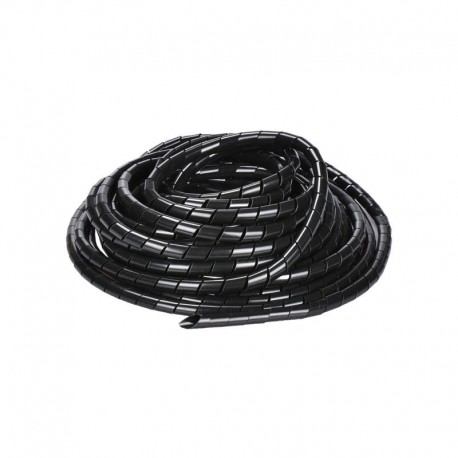 Black/White 8mm 10.5M PE YL692 Flexible Spiral Wrapping Wire Hiding Cable Sleeves for 3D Printer