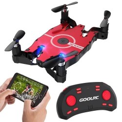 GoolRC T49 6-Axis Gyro WIFI FPV 720P HD Camera Quadcopter Foldable G-sensor RC Selfie Pocket Drone RTF