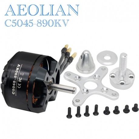 Aeolian 6mmm main shaft 5045 890kv electric DC motor for RC