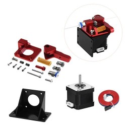 Aluminum upgrade dual gear CR10 CR-10s PRO printer reprap prusa i3 1.75mm drive feed double pulley