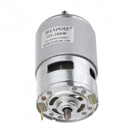 HANPOSE 775 Motor DC 12V 24V 288W DC Motor Large Torque High Power DC Motor Double Ball Bearing Spindle Motor - 12000RPM