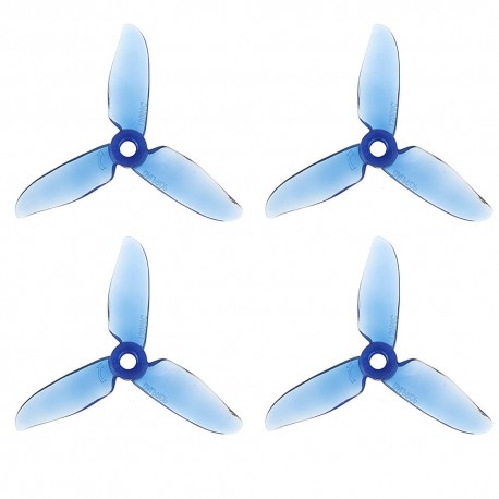 2 Pairs Dalprop Cyclone T3056C PRO 3 Inch 3 Blade Propeller PC+ABS Clover Prop Transparent Blue