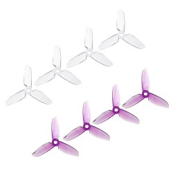 4 Pairs CYCLONE X140HV Wizard TS130 FPV Racing Drone Spare Part T3056C 3x5.6x3 3-blade Propeller CW CCW Purple Transparent