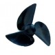 Graupner: 3-blade boat propeller Carbon Hydro M4 36R