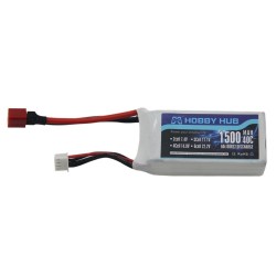 Hobby Hub LiPo Battery 11.1V 1500Mah 3S 40C Max 60C XT60 Plug
