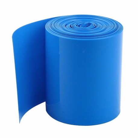 30/50/65/75/85mm PVC Heat Shrink Tubing Wrap BLUE (50cm)