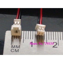 Micro JST SH 1.25mm 2-Pin Female Connector with Wire and Male Connector