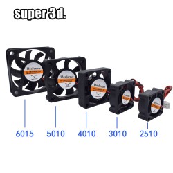5015/4010/4020 12V&24V Cooling Turbo Fan Brushless 3D Printer Parts 2Pin For Extruder DC Cooler Blower Part Black Plastic Fans
