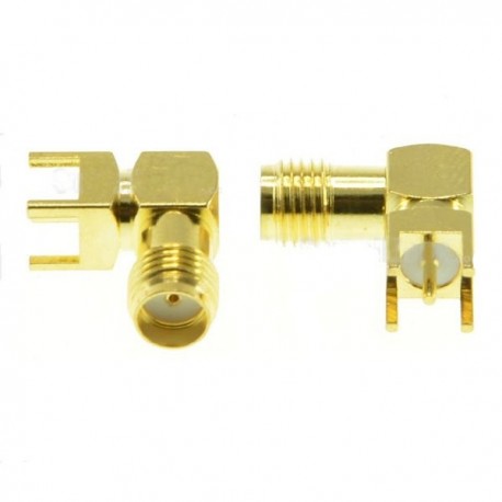 1pc SMA Female Adapter Right Angle Solder For PCB Board Mount RF Connector for RC Drone FPV Racing