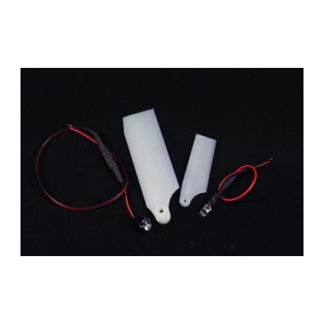 K&B 70mm Tail Blades - Night w/Ultra UV LED for Trex 500