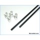 MicroHeli Aluminum Tail Boom Support ( SIVER )-Trex 250