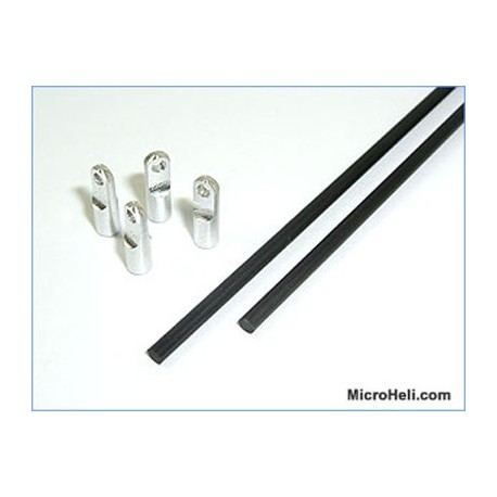 MicroHeli Aluminum Tail Boom Support ( SIVER )-Trex 250