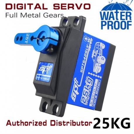 Waterproof Metal Gear SPT 5425lv 25kg 35kg Large Torque Digital Coreless Servo for RC Car TRAXXAS Crawler TRX4 baja boat Robot