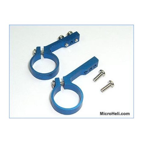 MicroHeli ALuminum Tail Servo Mount ( BLUE )-Trex 250