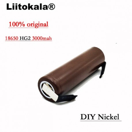 Liitokala HG2 18650 3000mAh battery 18650HG2 3.6V discharge 30A, dedicated batteries + DIY Nickel