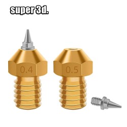 3D Printer Parts M6 V6 Airbrush Nozzle Adapter Set 0.4 Removable Stainless Steel Tips For E3D V6 Hotend 1.75mm