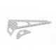 T-REX 250 Fins set (2pcs) - SILVER