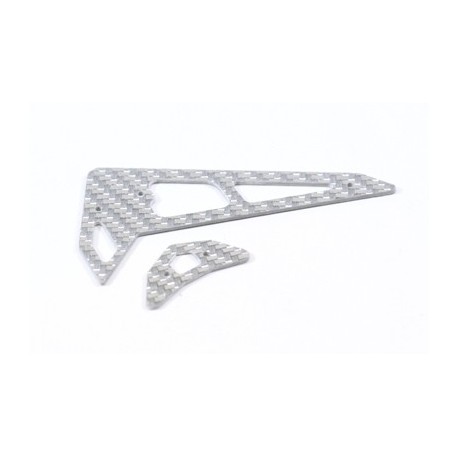 T-REX 250 Fins set (2pcs) - SILVER