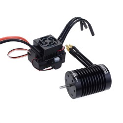 Surpass Hobby Waterproof F540 V2 Sensorless Brushless Motor with 60A ESC for 1/10 RC Vehicles - 3300KV