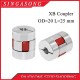 XB Coupler Aluminium Plum Flexible Shaft Coupling D25 L30 Motor Connector Flexible Coupler 5x8