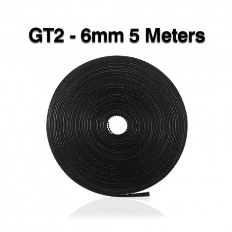 GT2 Belt 5 Meters GT2 Timing Belt 6mm Width Fit for 3D Printer RepRap Mendel Rostock Prusa Creality CR-10 Ender 3 Anet A8