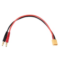 22cm 12AWG XT60 Male Female Plug to 4.0mm Banana Plug Silicone Cable for B6AC